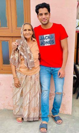 shivam malik with grand mother