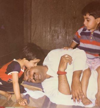 kirti mehra with father and brother