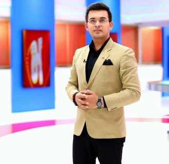 Shubhankar Mishra on set News TV9